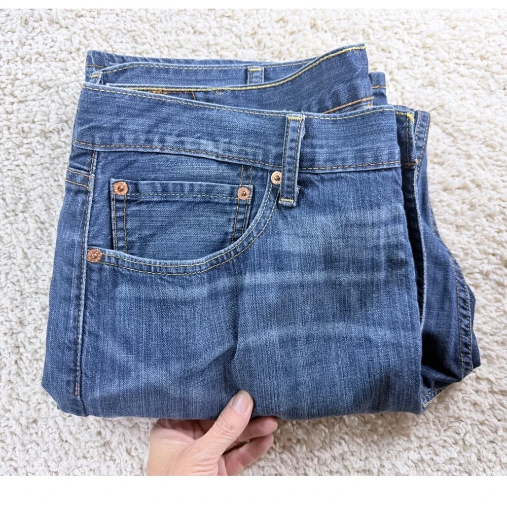 Levi's 514 Straight Fit Jeans Men 38x32 Blue Excellent Medium Wash Denim
